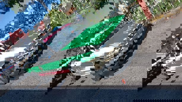 Choque en Progreso Macuiltépetl, en Xalapa, deja a joven motociclista herida