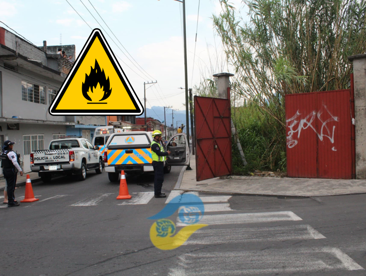 Se registra incendio de pastizal en un predio del centro de Orizaba