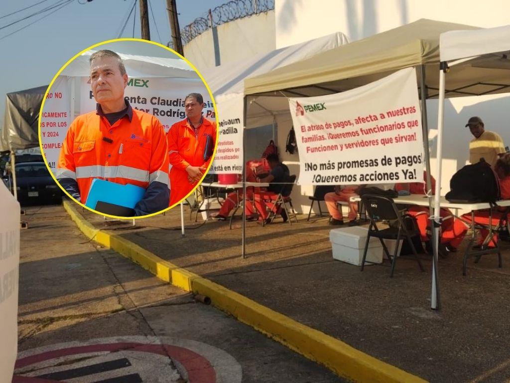 Pemex: mantienen plantón en refinería de Minatitlán, aún no dan soluciones