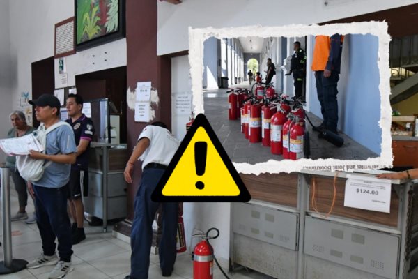 Realizan mantenimiento preventivo a extintores en Palacio Municipal de Córdoba