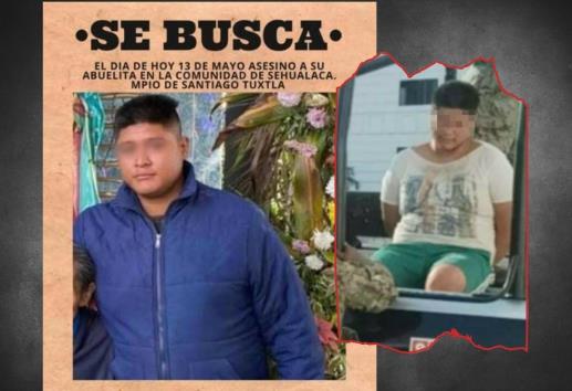 Tragedia familiar; se entrega tras asesinar a su abuela en Santiago Tuxtla