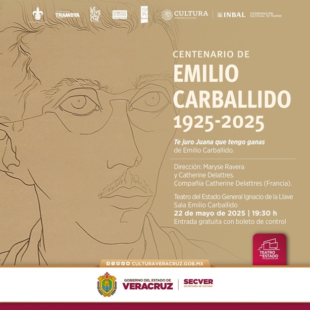 Este jueves 22 de mayo, inicia el Festival Emilio Carballido en Xalapa