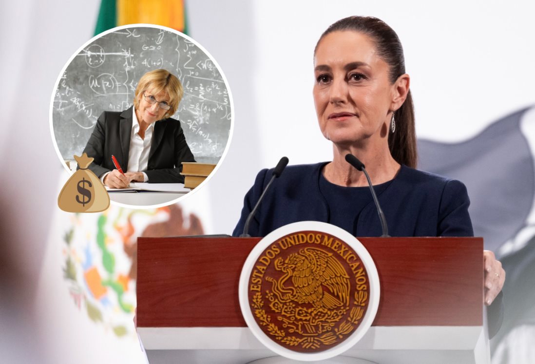 Claudia Sheinbaum anuncia aumento salarial del 9% para maestros en México