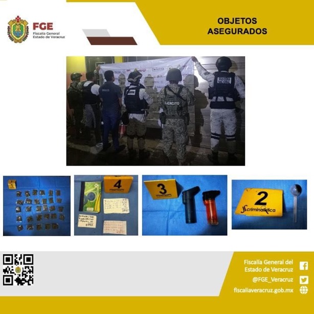 Fiscalía confisca diversos artículos durante cateo realizado en colonia de Veracruz