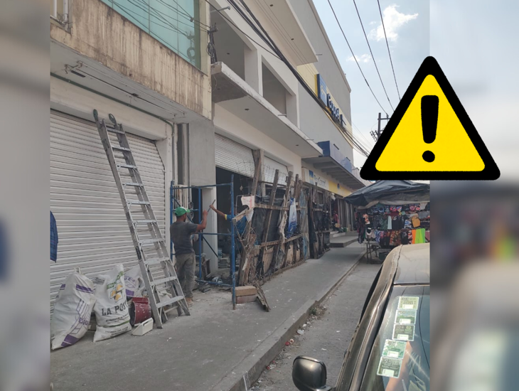 En Xalapa, pintor sufre descarga eléctrica mientras trabajaba en una construcción