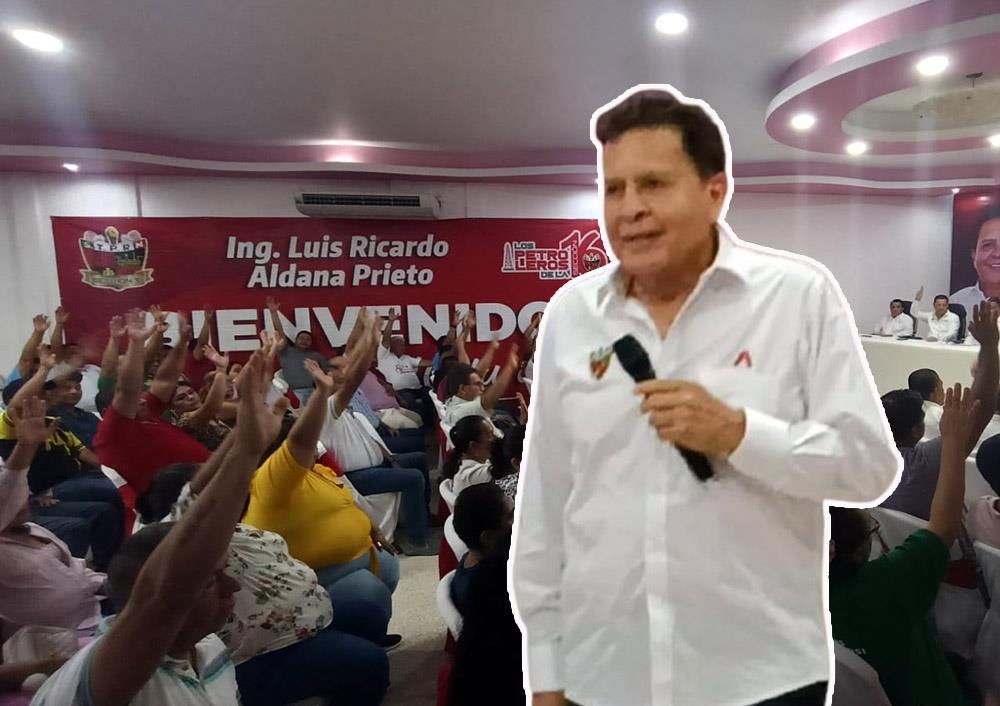 Líder del STPRM Ricardo Aldana encabeza asamblea con la sección 16 de Villa Cuichapa