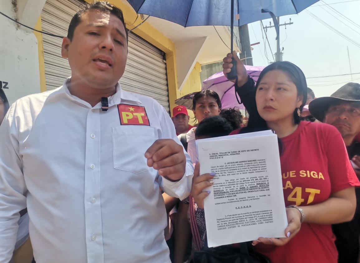 Candidato del PT por la alcaldía de Nanchital formaliza denuncia por amenazas