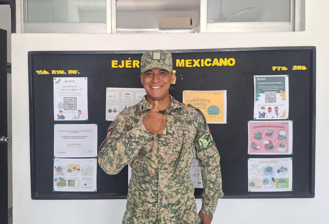 Soldado del Ejército emite recomendaciones para evitar deshidratación y golpes de calor
