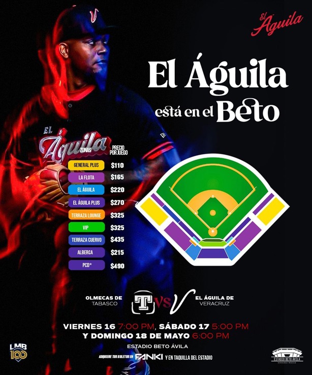 Águila de Veracruz: esto cuesta ingresar a la alberca para ver el partido contra los Olmecas de Tabasco hoy 16 de mayo