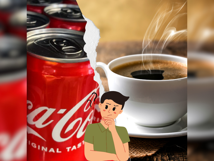 ¿A cuántas tazas de café equivale una lata de Coca-Cola? Te decimos
