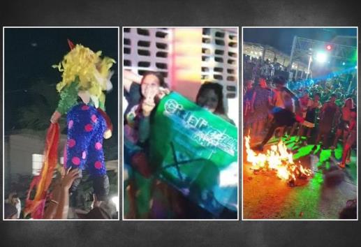 En Carnaval de Tamiahua, queman piñata que representaría a candidata del PVEM