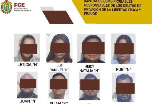 Imputan a ocho personas por privación ilegal de la libertad y fraude en Veracruz