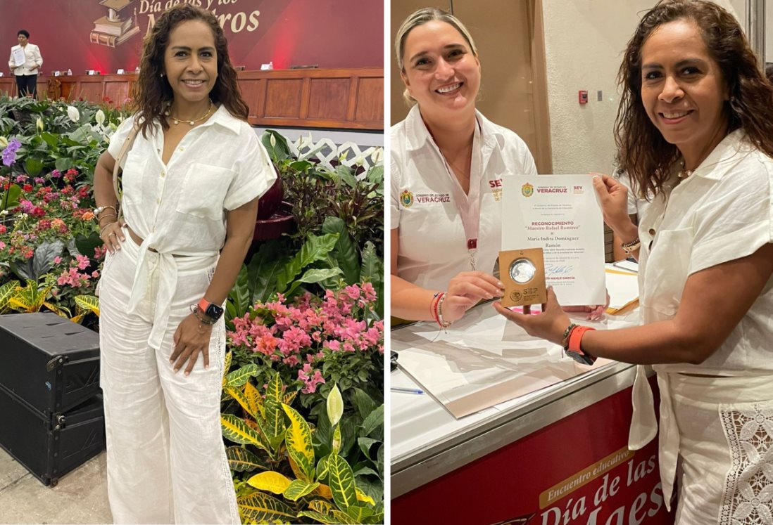 Indira Domínguez obtiene la medalla "Maestro Rafael Ramírez " en Veracruz
