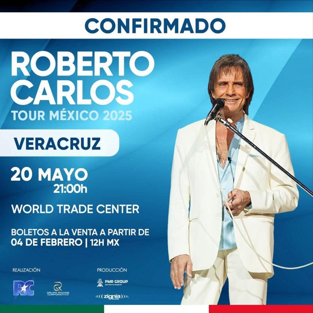 ¿Todavía hay boletos para el concierto de Roberto Carlos en Veracruz este 20 de mayo? Esto sabemos