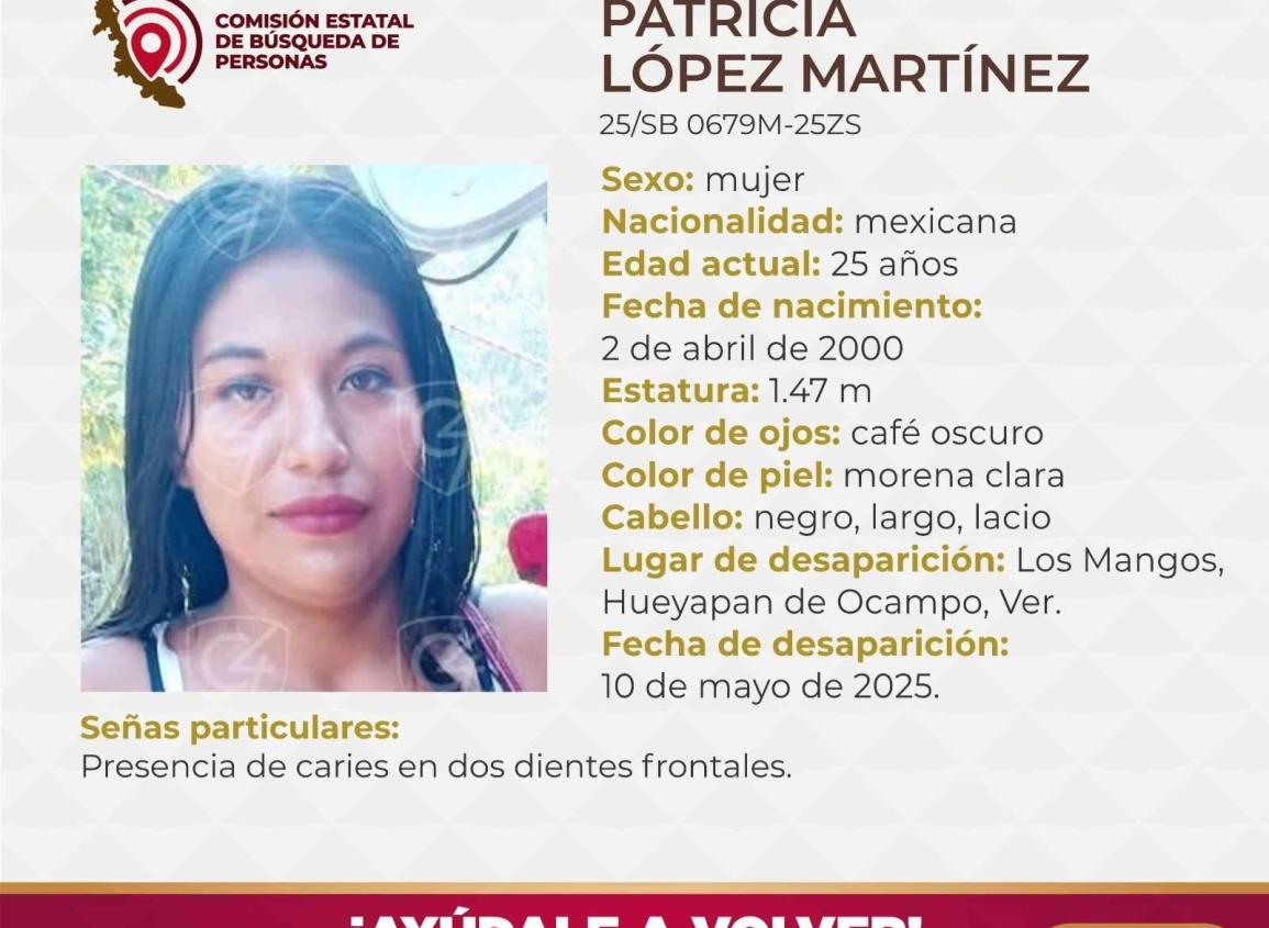 Joven mujer es reportada desaparecida desde hace 6 días en Hueyapan de Ocampo