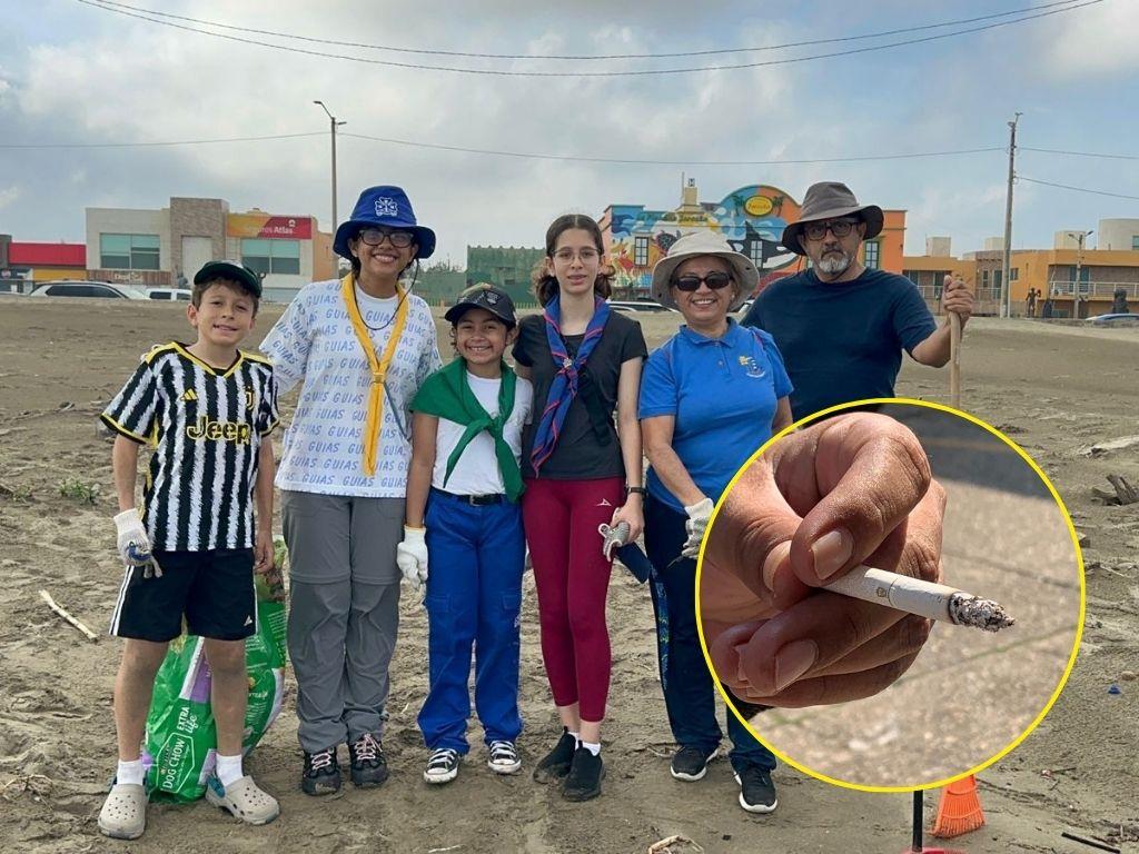 Emprenden campaña para evitar que tiren colillas de cigarro en playas de Coatzacoalcos