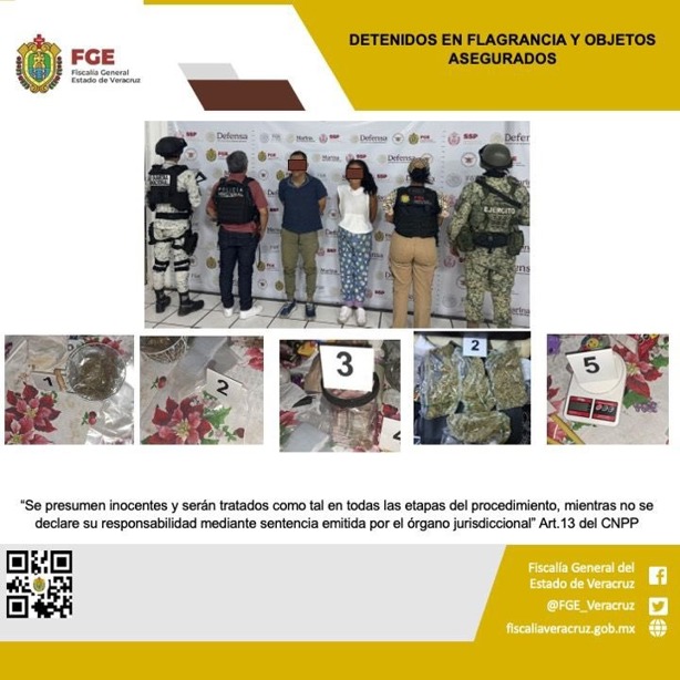 Fiscalía detiene a dos personas durante cateo en fraccionamiento Laguna Real en Veracruz