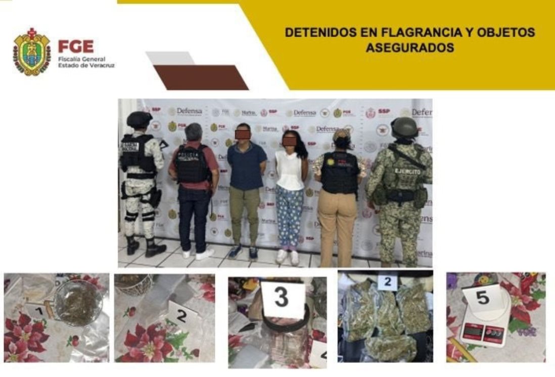 Fiscalía detiene a dos personas durante cateo en fraccionamiento Laguna Real en Veracruz