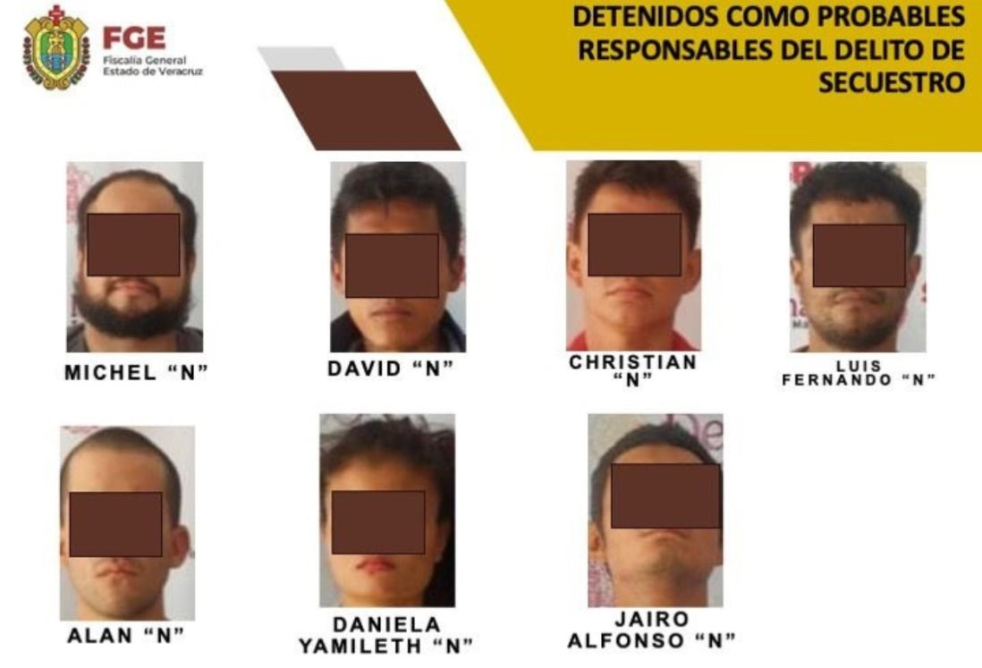 Fiscalía libera a tres víctimas privadas de su libertad y detienen a 7 presuntos responsables en Veracruz