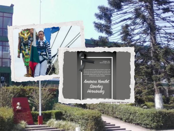 Preparatoria Antonio María de Rivera en Xalapa, se pronuncia por fallecimiento de la cadete América Yamilet