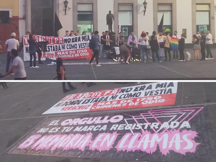 Alto a los crímenes de odio; protesta comunidad LGBT en Xalapa