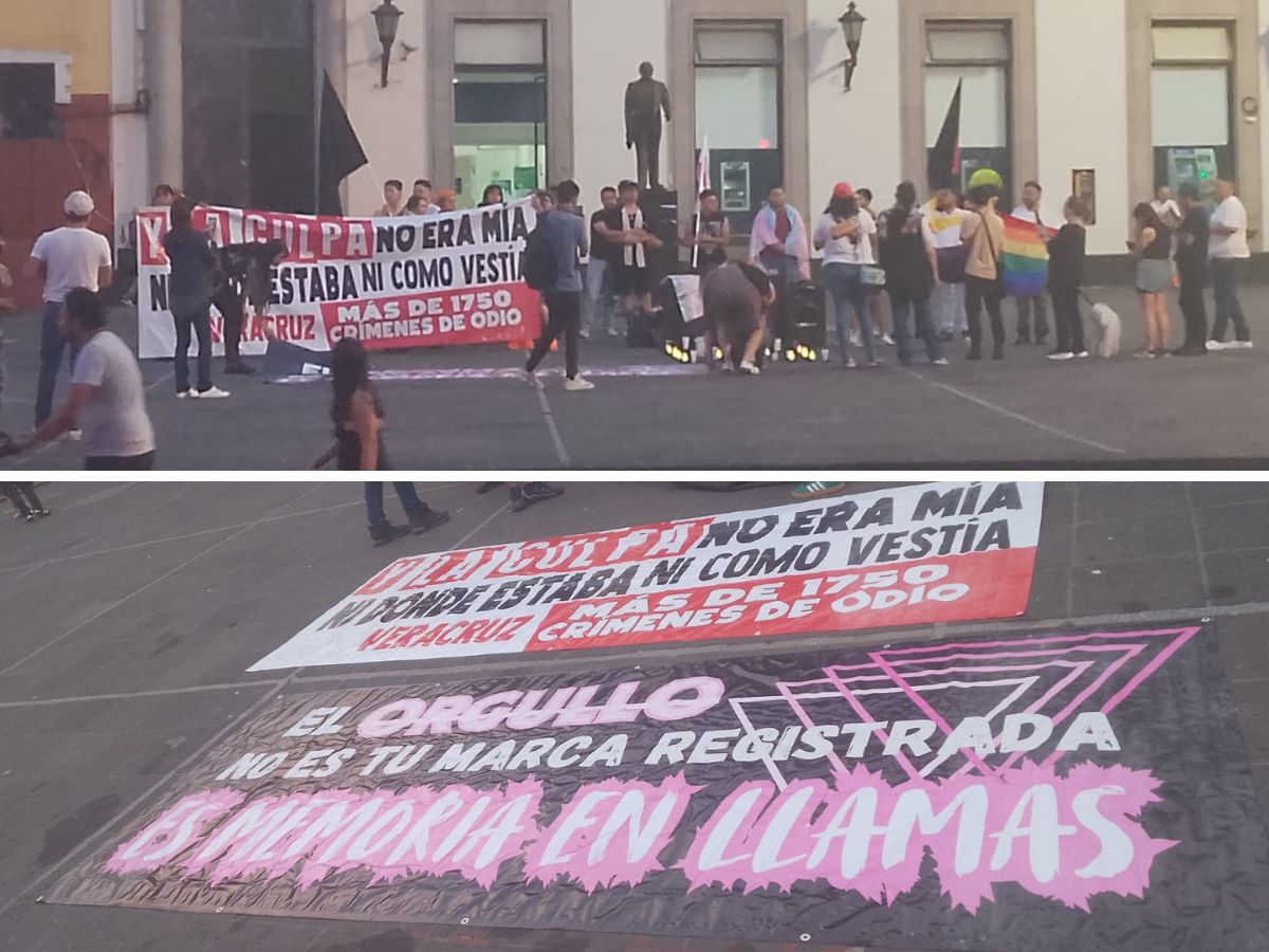 Alto a los crímenes de odio; protesta comunidad LGBT en Xalapa
