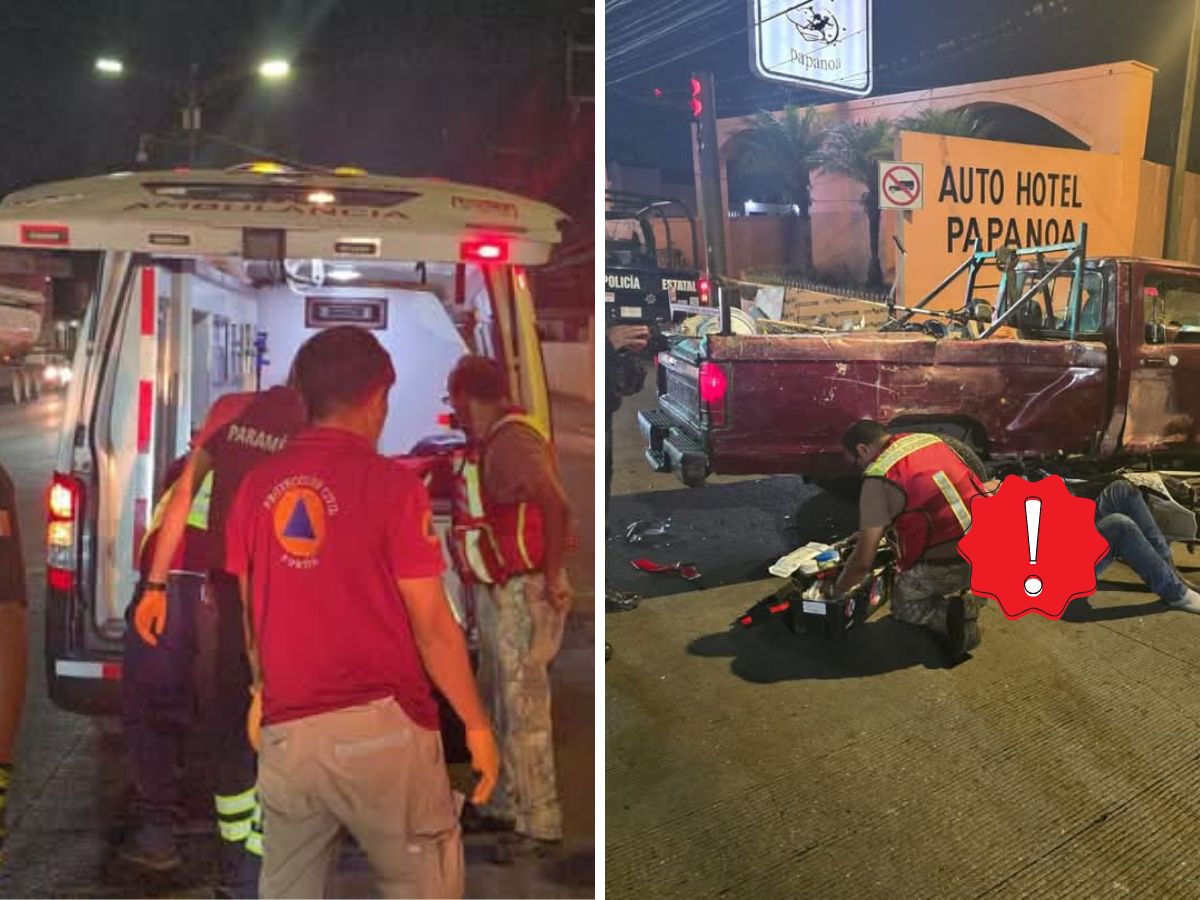 Se registran dos accidentes de moto en Fortín; rescatistas atienden