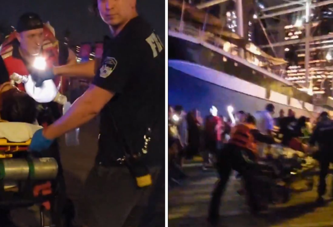 22 tripulantes heridos tras choque de buque escuela Cuauhtémoc con puente de Brooklyn | VIDEO