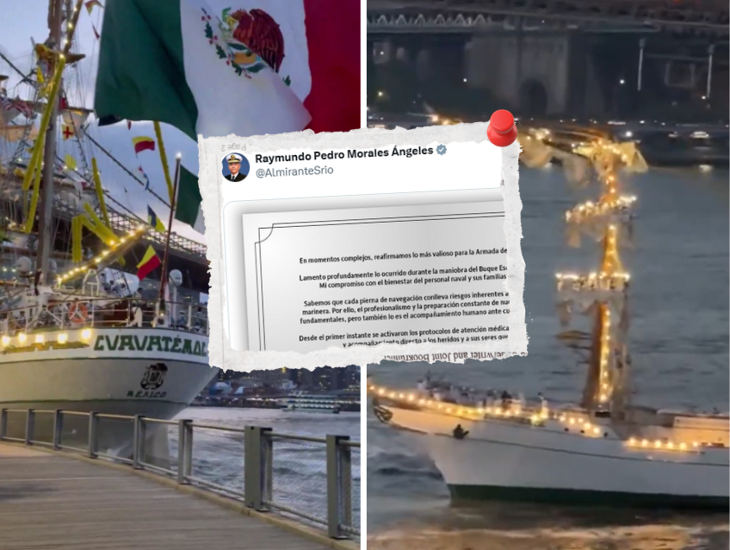 Secretario de Marina de México promete investigación transparente por choque del Buque Cuauhtémoc (+Video)