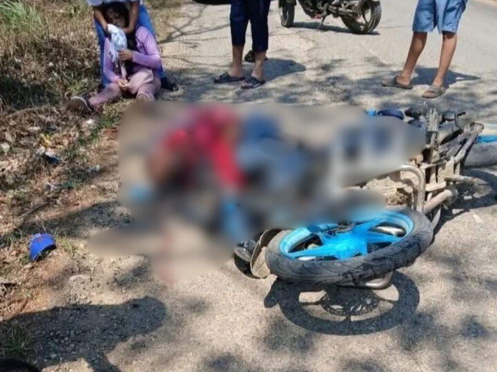 Tres lesionados de gravedad deja choque de motos en Carranza