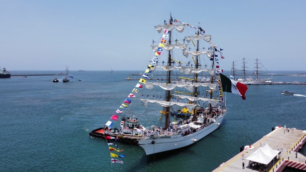 Así fue la última vez que el buque Cuauhtémoc visitó el puerto de Veracruz en 2022 | FOTOS