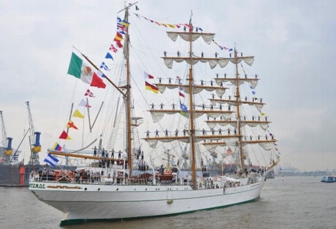Así fue la última vez que el buque Cuauhtémoc visitó el puerto de Veracruz en 2022 | FOTOS