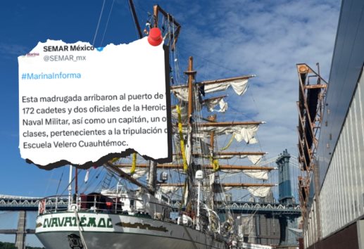 Cadetes de la Heroica Escuela Naval regresan a Veracruz; tras accidente en Nueva York