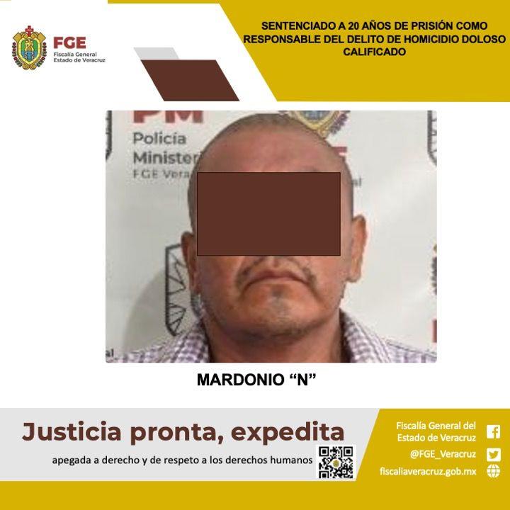 Condenan a Mardonio a 20 años de prisión por homicidio en San Andres Tuxtla