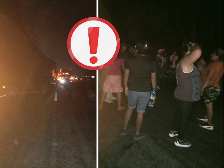 Bloquean autopista Orizaba-Puebla por incendio en cerro de San Cristóbal