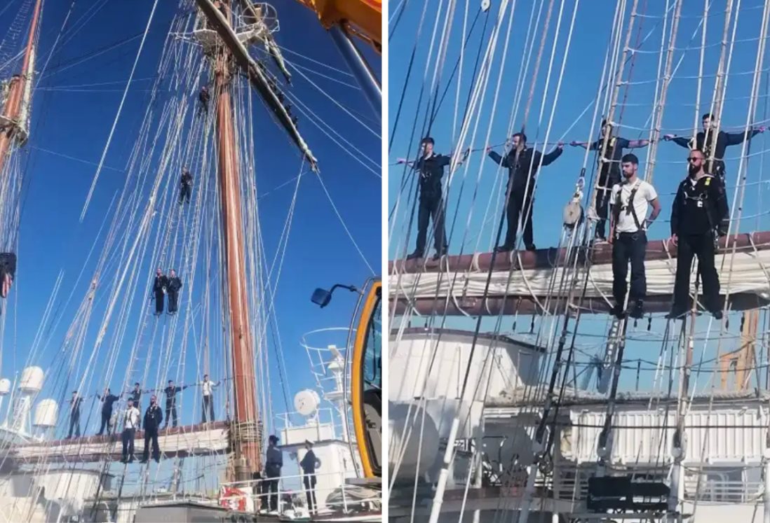 Buque Escuela Cuauhtémoc: Por esta razón los marinos se paran sobre los mástiles
