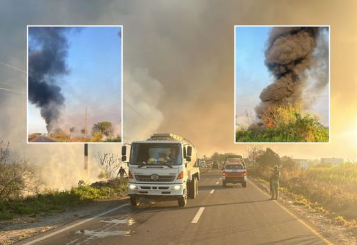 Carretera Coatzacoalcos-Minatitlán, ¿cuántos incendios han ocurrido en tan solo dos semanas?