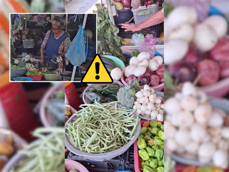 Intenso calor pone en jaque a comerciantes de Misantla; mercancía termina en la basura