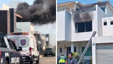 Explosión por gas provoca incendio en Lomas del Valle; rescatan a mascota y tres trabajadores heridos | VIDEO
