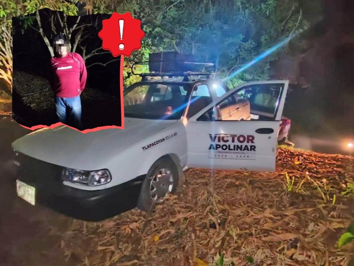 ¡Por ebrio! hombre es detenido en Tlapacoyan; casi arrolla a dos mujeres y una menor
