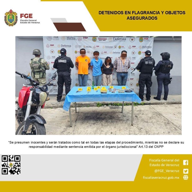 Golpe al narcomenudeo en El Coyol de Xalapa; 4 detenidos tras operativo