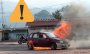 Pánico en la carretera: auto se incendia en pleno trayecto en La Joya