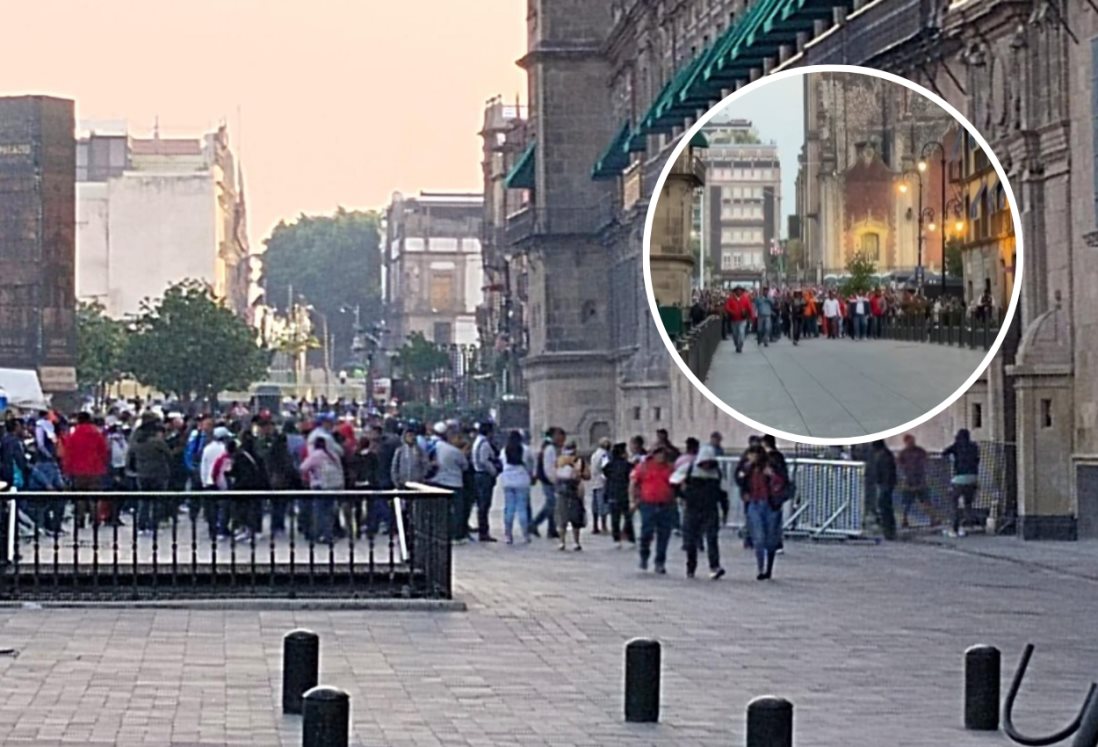 Maestros de la CNTE bloquean accesos al Palacio Nacional | VIDEO