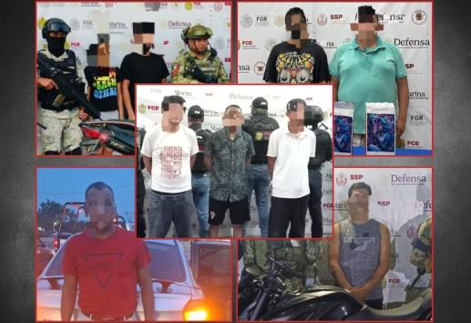Detienen a nueve con droga y armas en zona norte de Veracruz