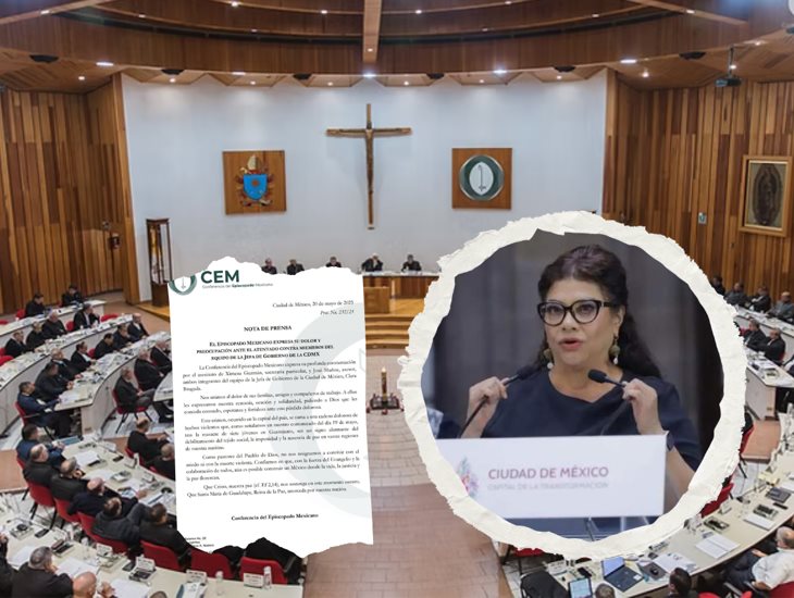 Obispos de México condenan asesinato de colaboradores de Clara Brugada