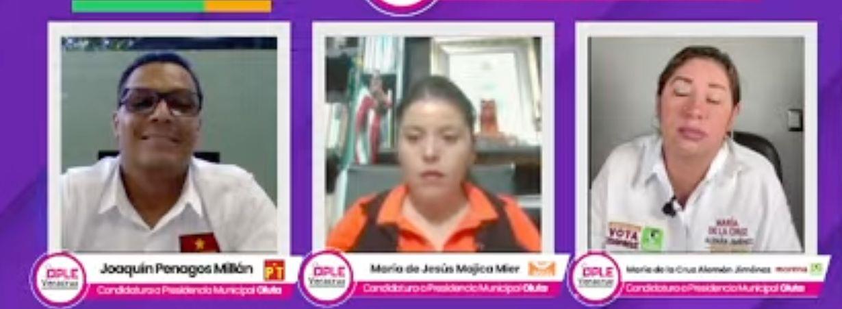 Elecciones 2025: Solo tres candidatos participan en el debate del OPLE en Oluta