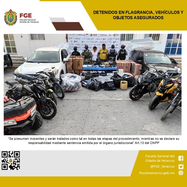 Detienen a dos personas durante cateos realizados en Joachín, Tierra Blanca