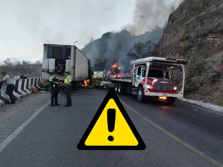 Cerrada, autopista Puebla-Orizaba por accidente en Cumbres de Maltrata