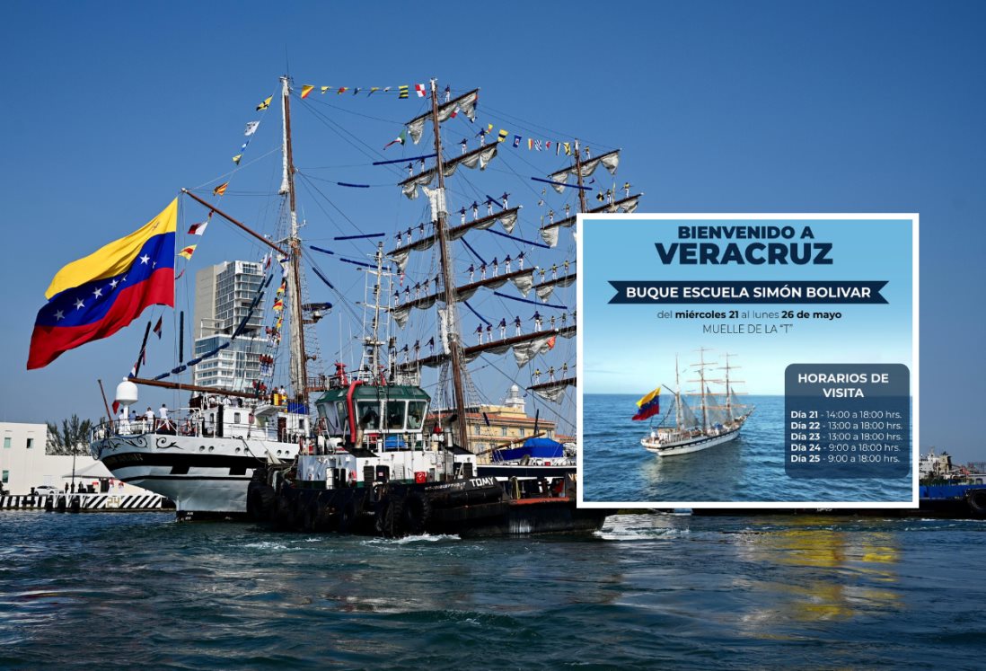 Buque Simón Bolívar de Venezuela en Veracruz: este es el horario para visitarlo hoy 22 de mayo
