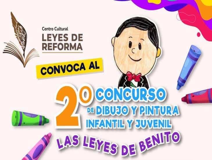 Invitan a niñas y niños jarochos al Concurso de Dibujo y Pintura Las leyes de Benito